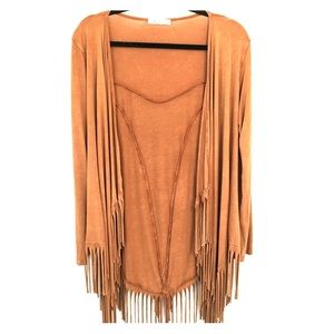 Soft Cotton Bohemian Fringe Cardigan