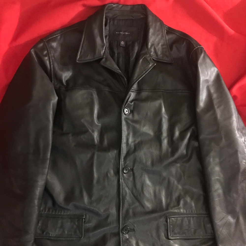 Banana Republic Men's XL Leather Jacket like new