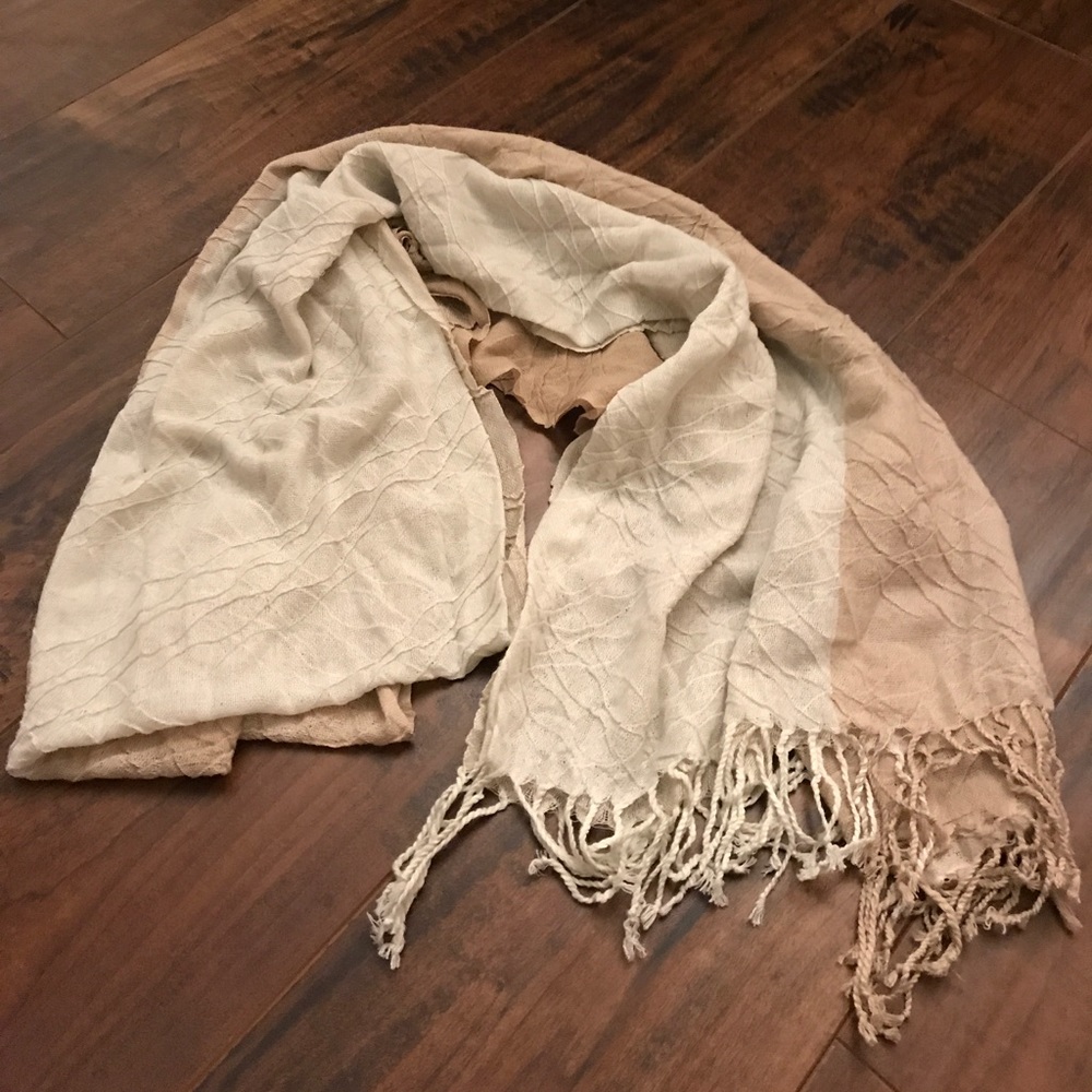Neutral Color Block Scarf