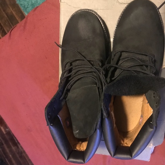 All Black Timberlands. Good Condition - Picture 3 of 5