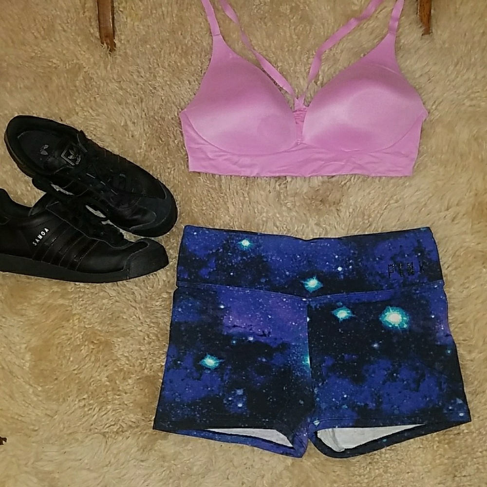 VS PINK Galaxy workout shorts