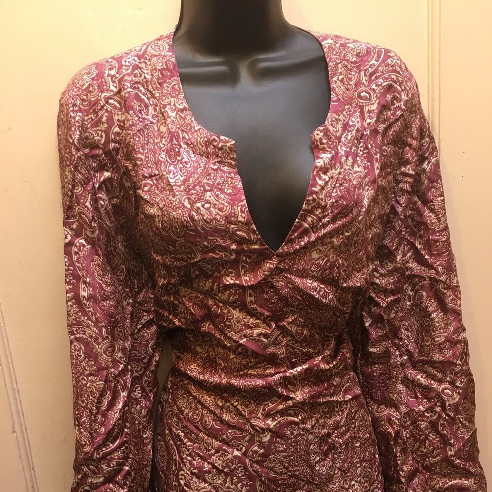 Burgundy Paisley Top