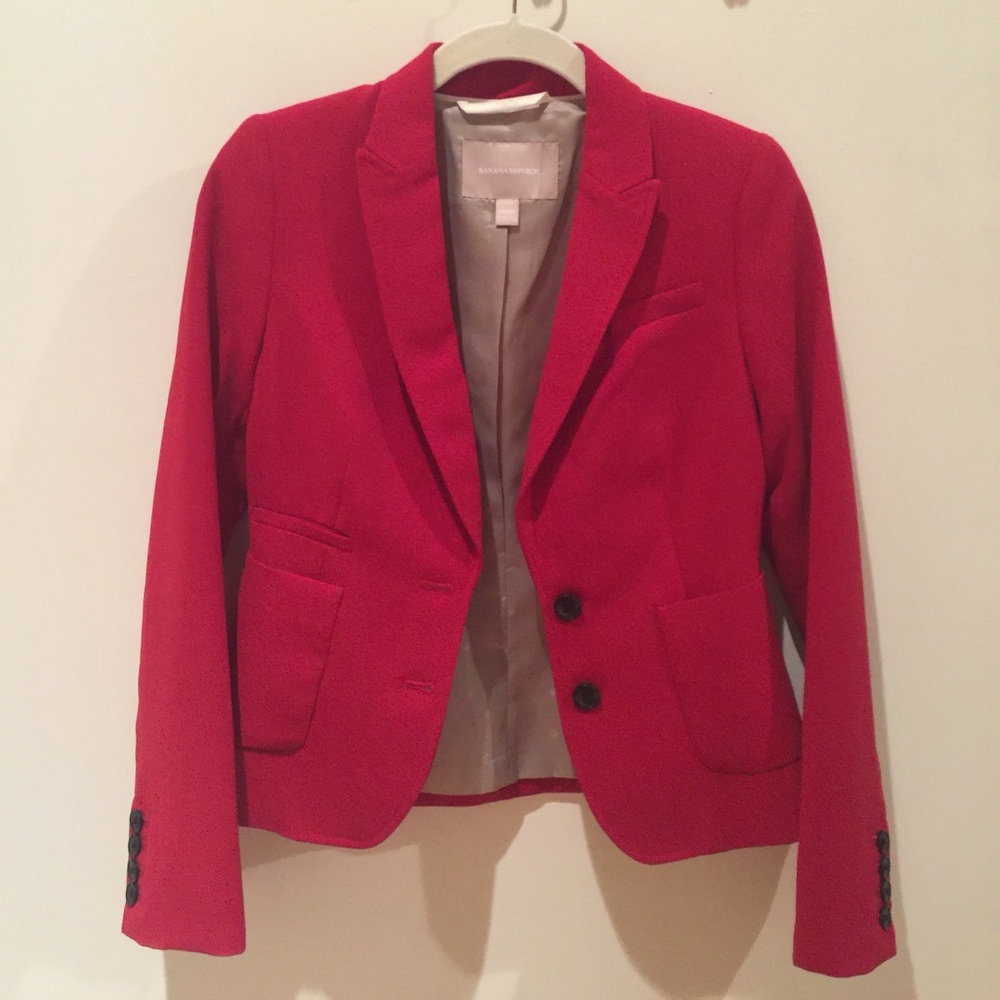 Banana Republic red blazer