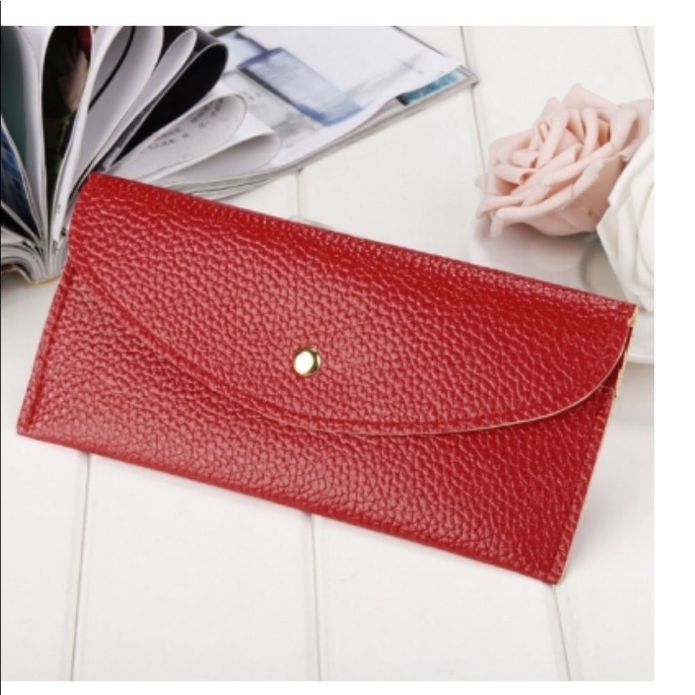 🌿RED LEATHER WALLET🌿