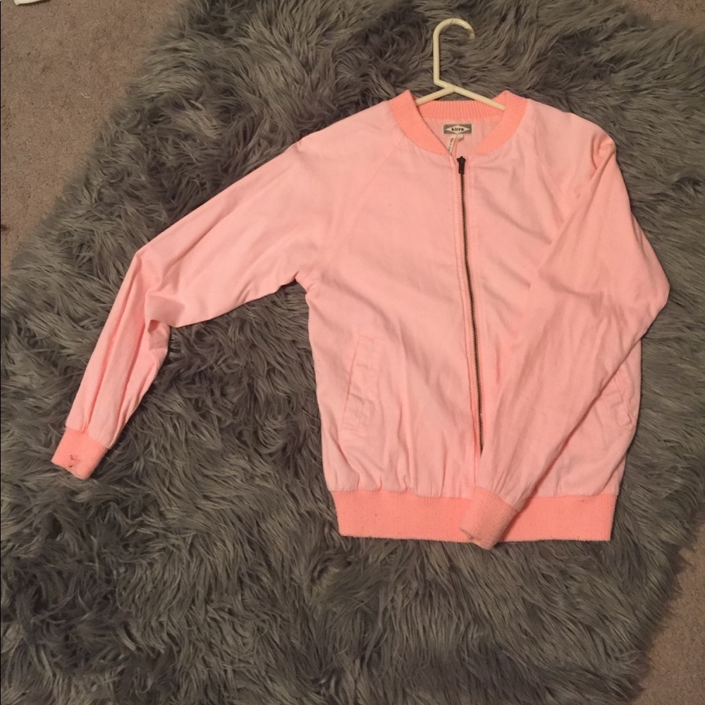 Pink bomber jacket