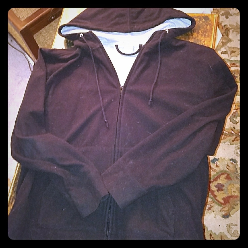 J Crew black fleece hoodie