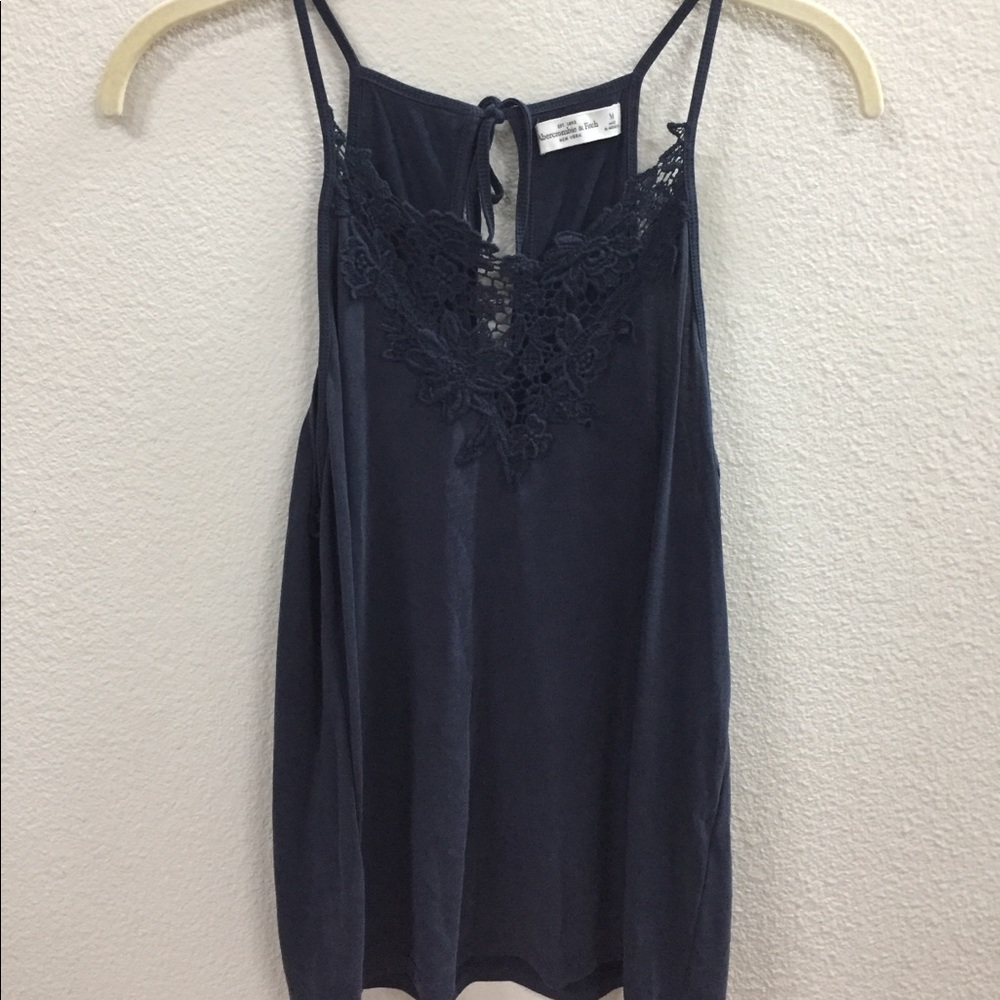 Abercrombie & Fitch navy blue blouse