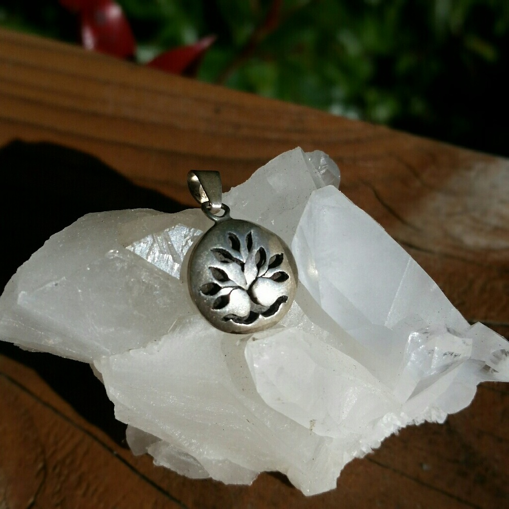 Sterling Silver Carved Tree of Life Pendant