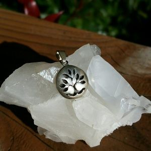 Sterling Silver Carved Tree of Life Pendant