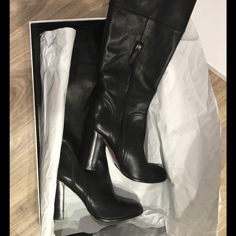 Halogen (Nordstrom) Tall Leather Black Boots(NWT)