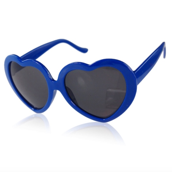 BLUE HEART SHAPED FRAME LENSES SUNGLASSES from Jessica's closet on Poshmark