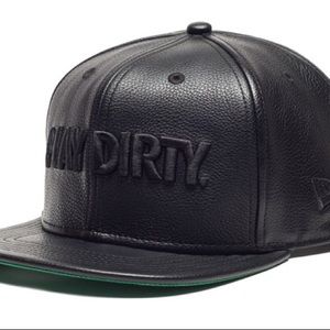 Undefeated 9Fifty Black Leather SnapBack Hat