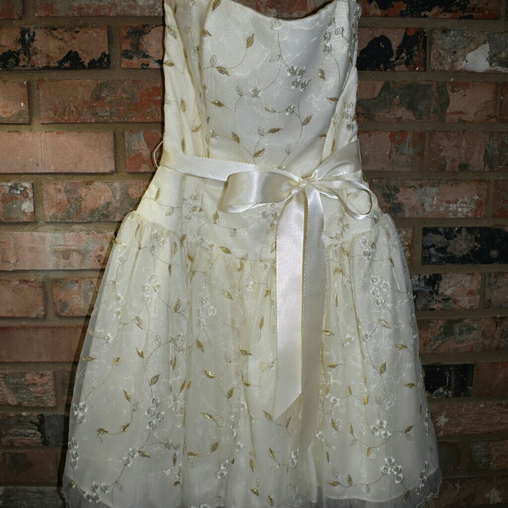 Beautiful flower embroidered Jessica Mcclintock