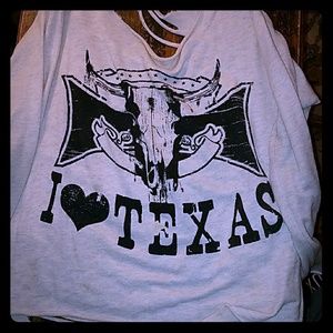 Texas sweatshirt cut up