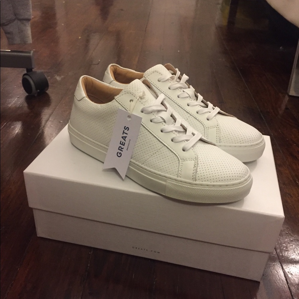 Greats “The Royale” White Perforated Sneakers