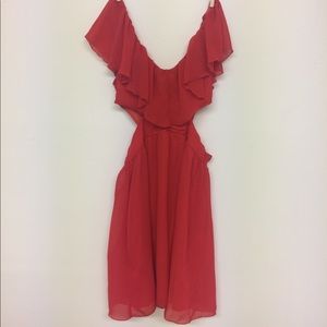 🖤SALE!🖤 Red Wet Seal Zippered Minidress