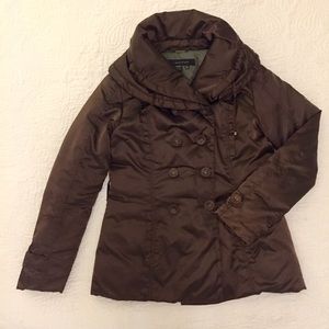 Zara Women's Chocolate Brown Puffer Coat