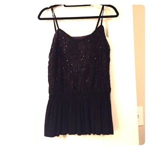 Black sequin Top