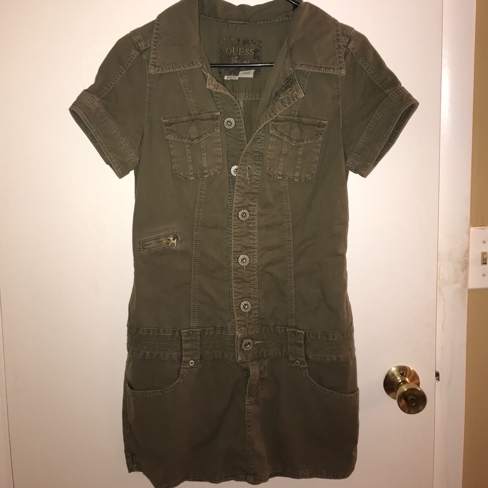 Guess button up dress