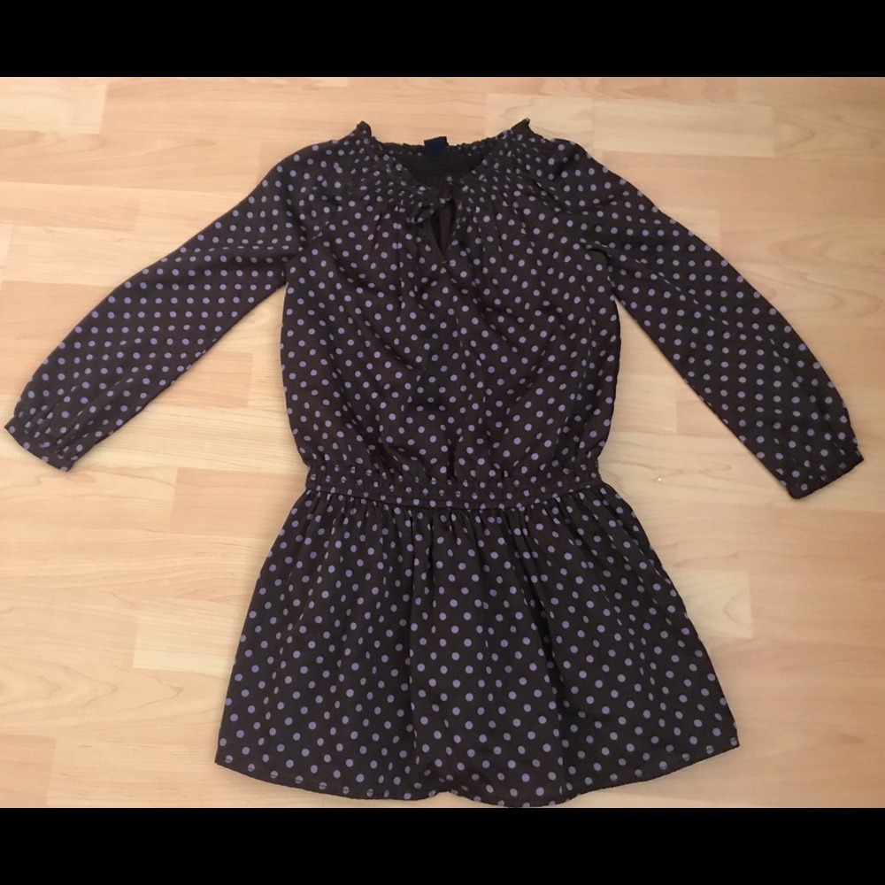 Girls Formal Holiday Dress with Dots. Size 6/7