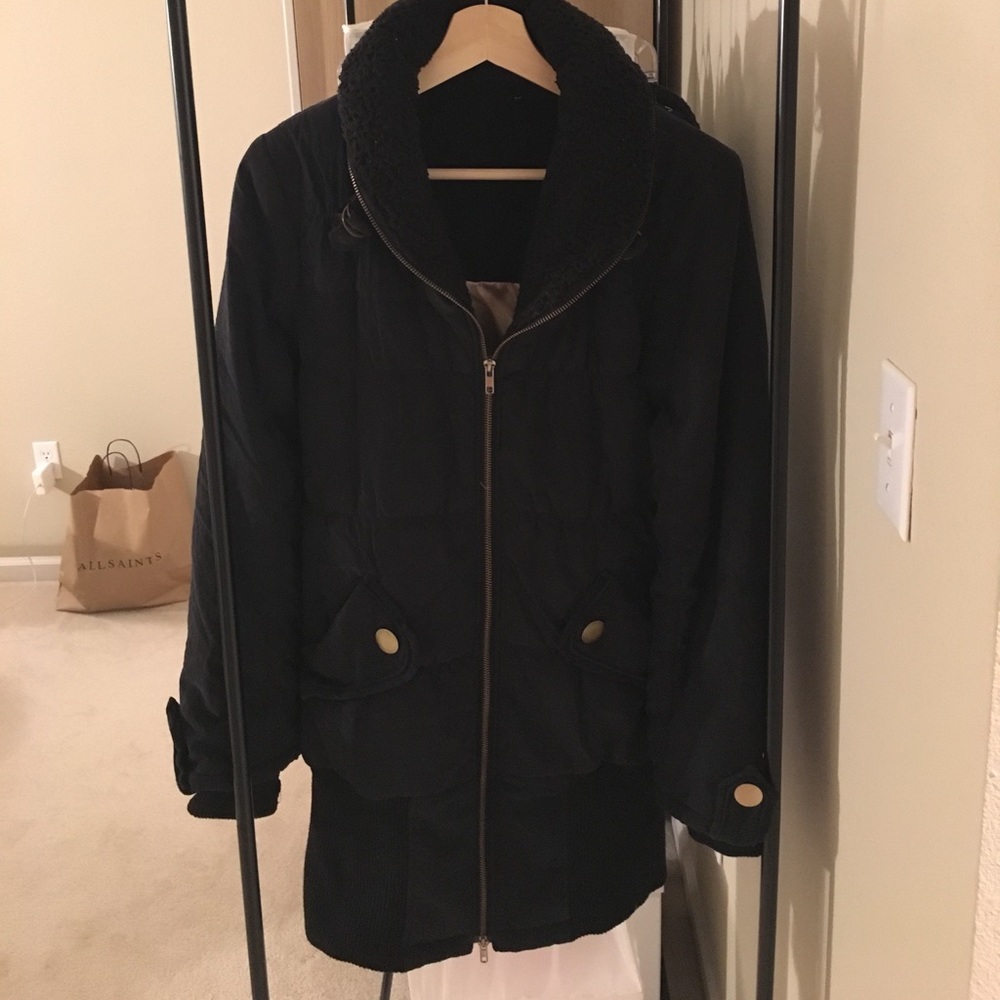 Black coat for winter season