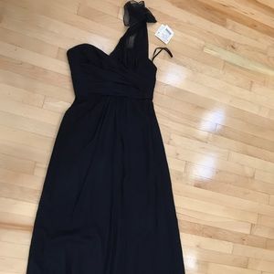 Amsale Navy Chiffon Dress Size: 10 New with Tag