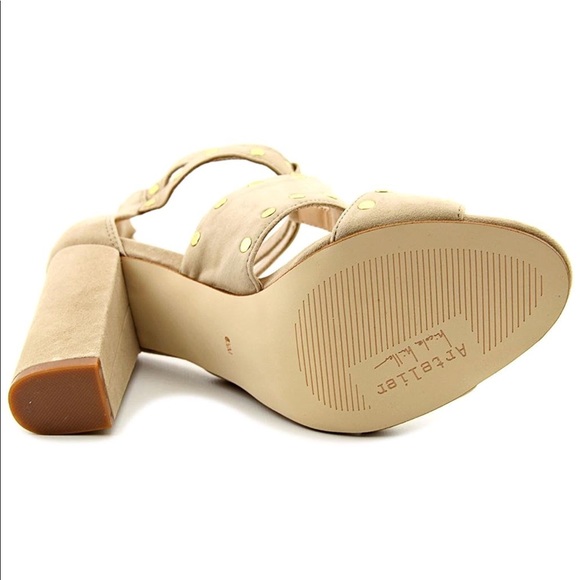 Nude Suede Gold Studs Boho Sandal - Picture 3 of 6