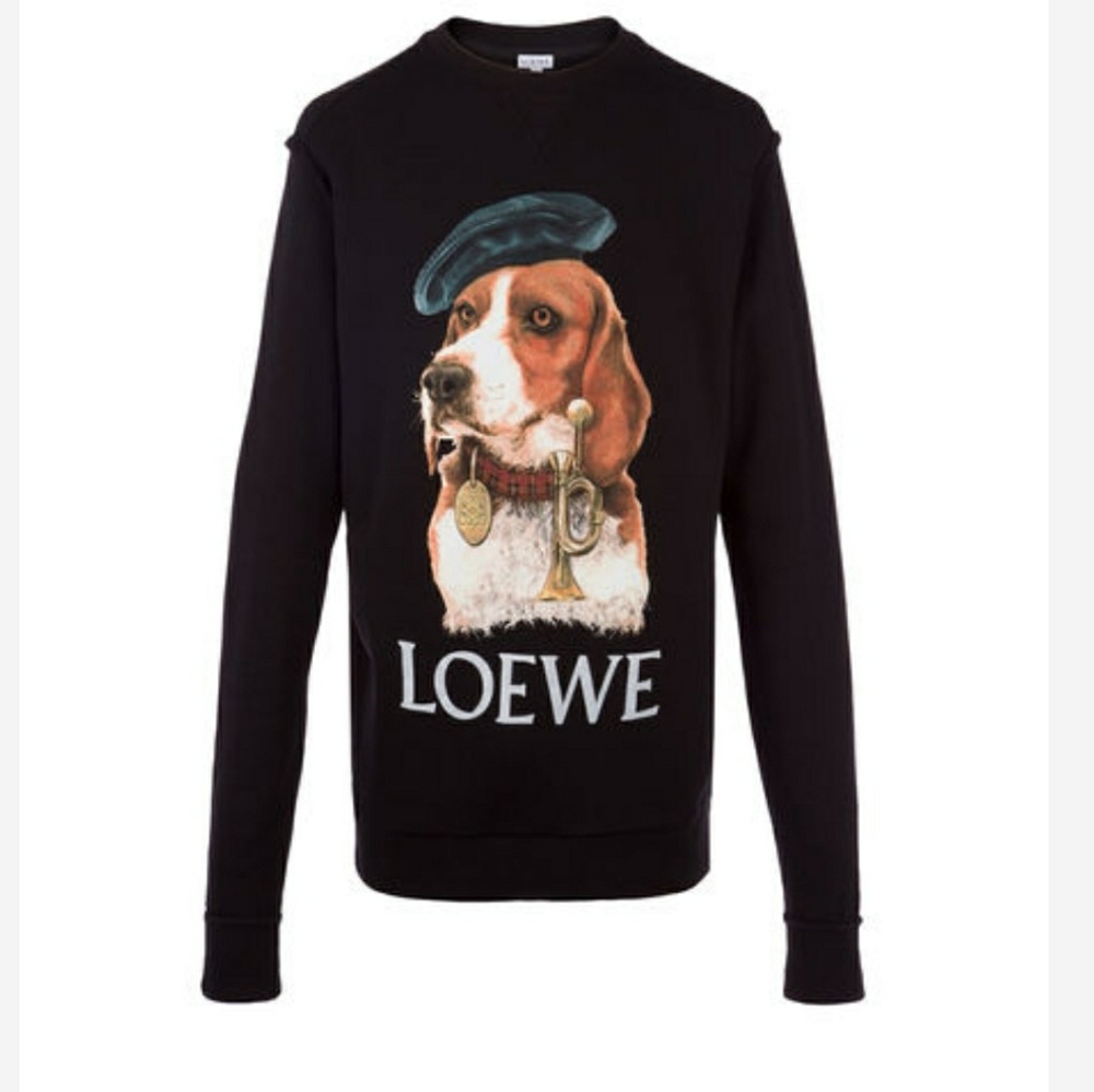 Loewe Dog Oversized Sweatshirt Black AW17