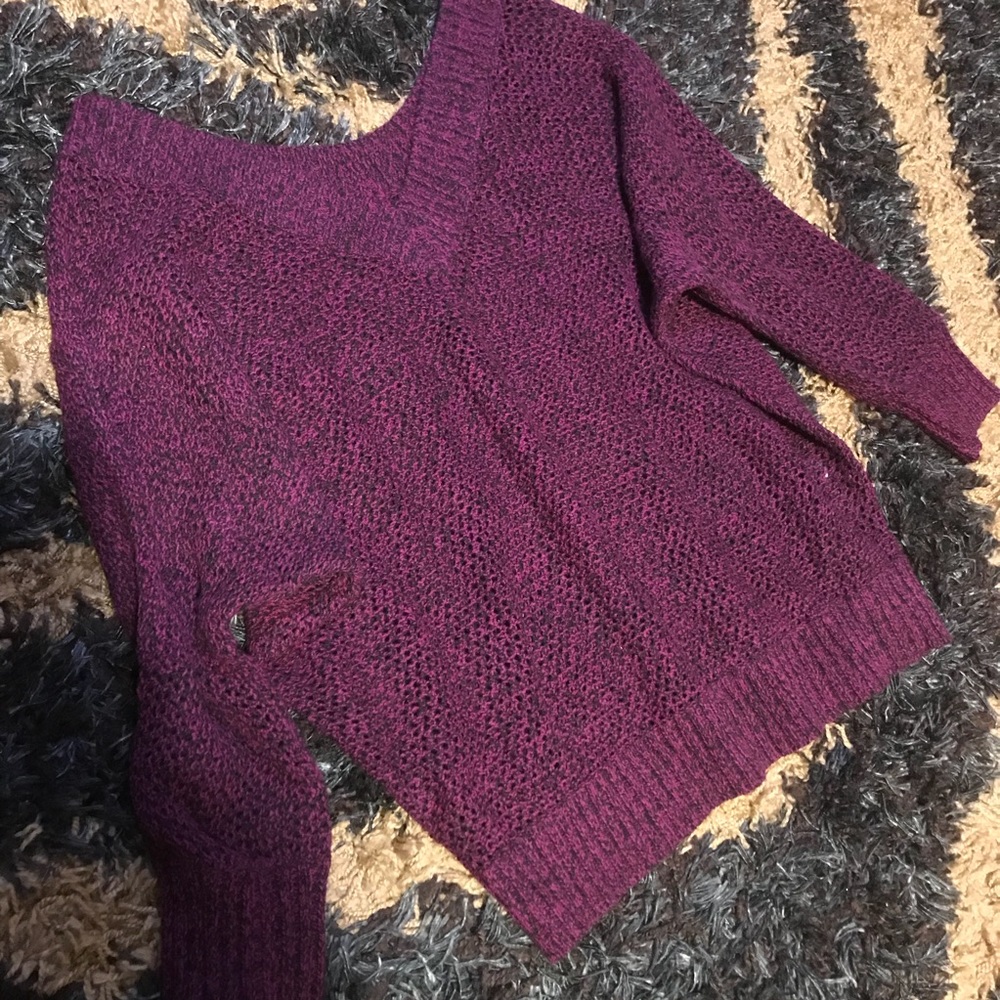 🚨 CLEARANCE! Express Purple Crocheted Sweater