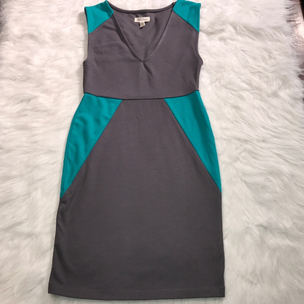 UO Silence + Noise colorblock bodycon dress Teal