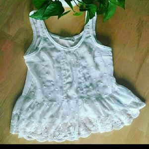 Abercrombie & Fitch White Lace Camisole Top