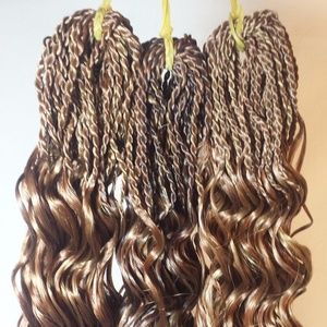 Hair Extensions, Curly Red-Brown