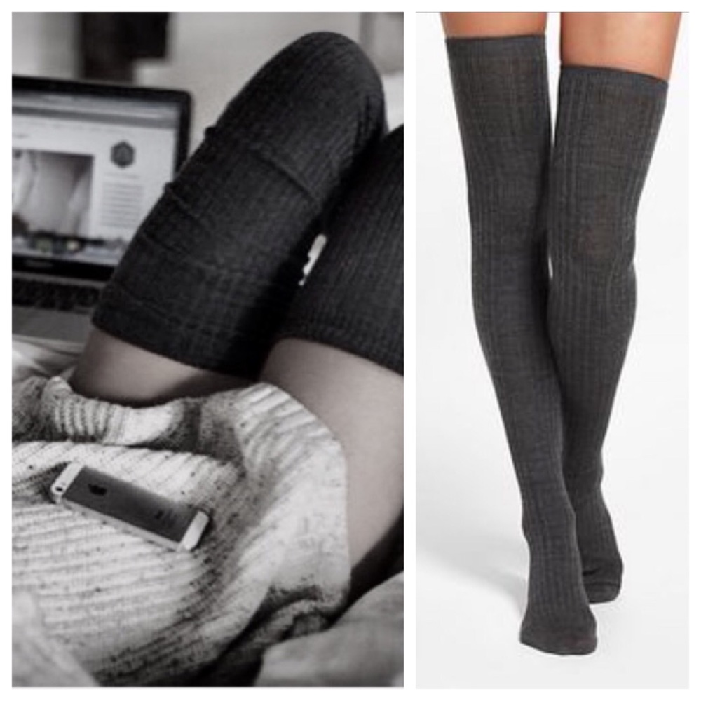 🎉HP🖤Thigh High Ribbed Socks - Perf for Fall!🍂 - Picture 2 of 7