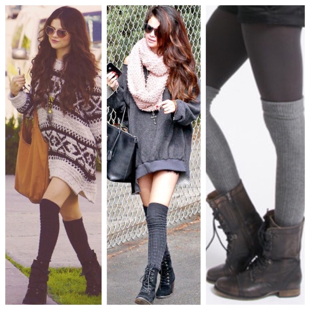 🎉HP🖤Thigh High Ribbed Socks - Perf for Fall!🍂 - Picture 3 of 7