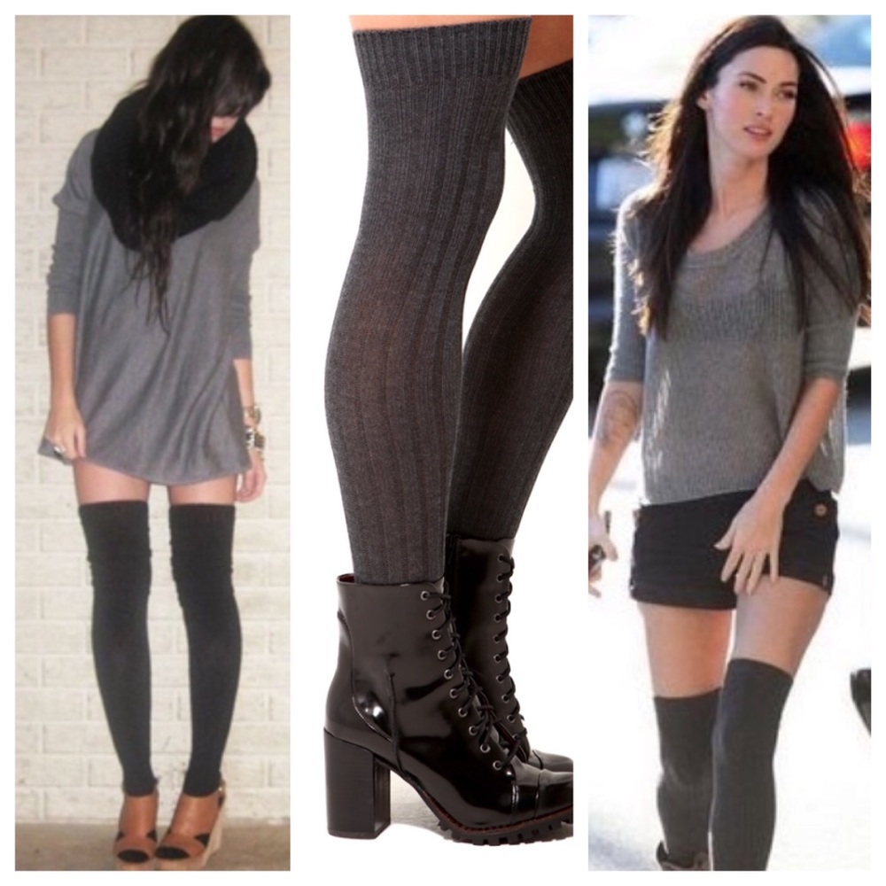 🎉HP🖤Thigh High Ribbed Socks - Perf for Fall!🍂 - Picture 5 of 7