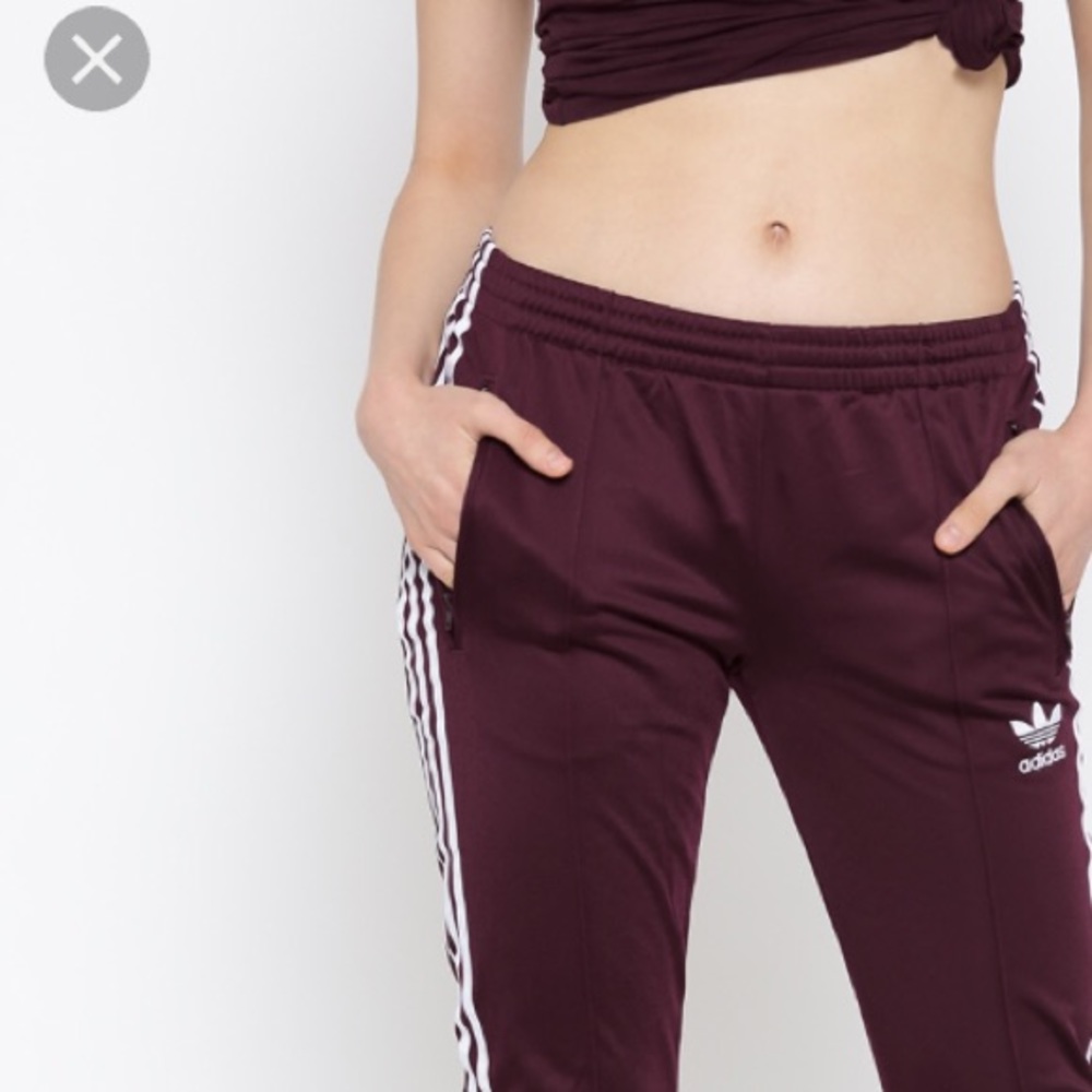 Adidas Burgundy Track Pants