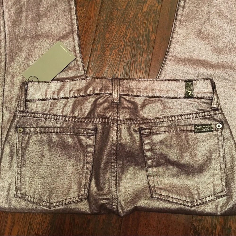 💎AWESOME 💎 7 Jeans 👖Liquid Metallic Rose Metal - Picture 6 of 8