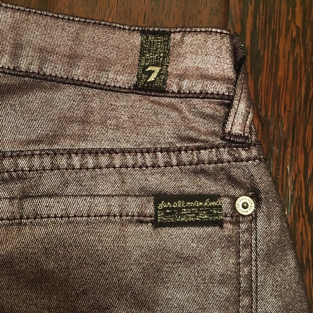 💎AWESOME 💎 7 Jeans 👖Liquid Metallic Rose Metal - Picture 5 of 8