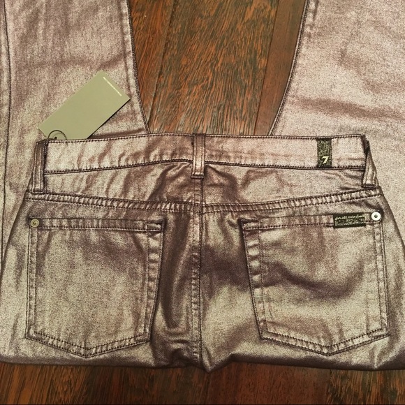 💎AWESOME 💎 7 Jeans 👖Liquid Metallic Rose Metal - Picture 6 of 8