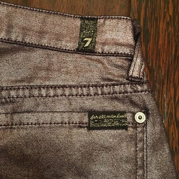 💎AWESOME 💎 7 Jeans 👖Liquid Metallic Rose Metal - Picture 5 of 8