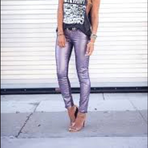 💎AWESOME 💎 7 Jeans 👖Liquid Metallic Rose Metal - Picture 4 of 8