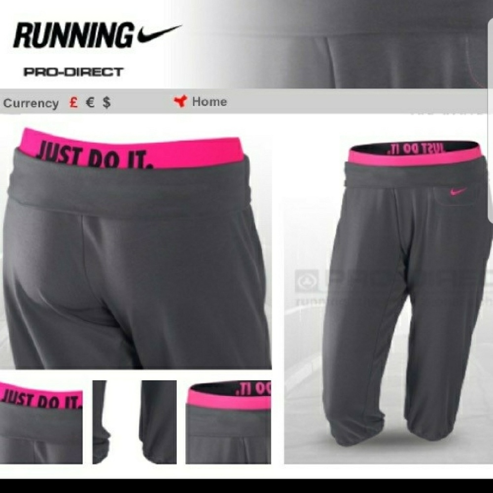 Nike Obsessed DriFIT Capri Gray Pink