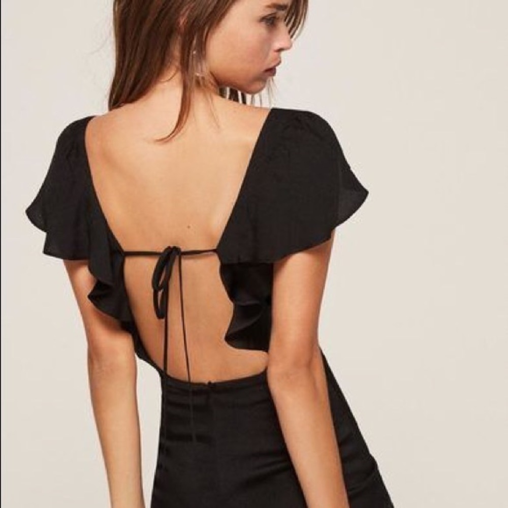 Reformation NWT Cozumel Jumpsuit Black 2