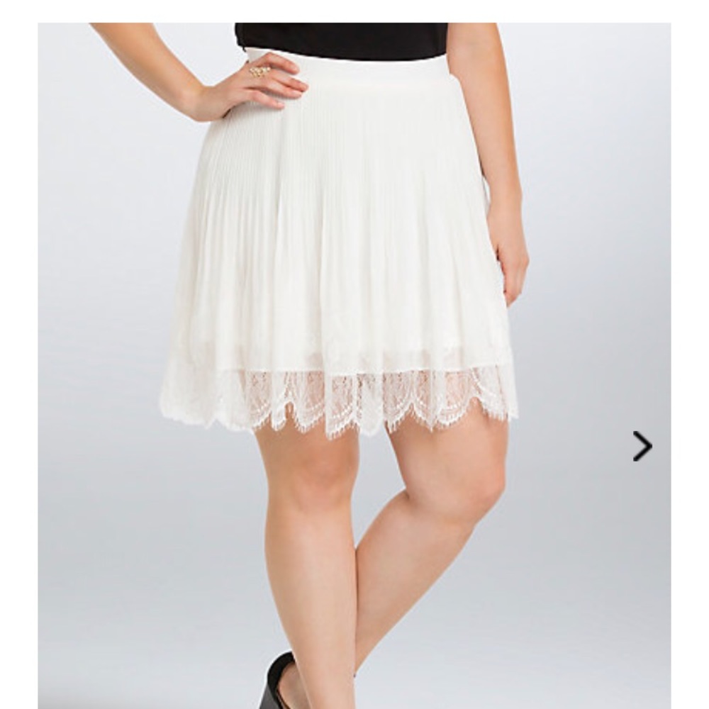 torrid Pleated Chiffon Lace Skirt