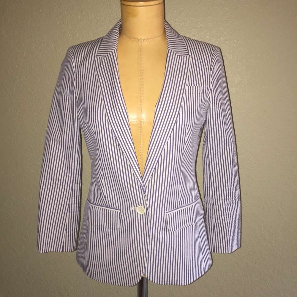 Petite Banana Republic Seersucker Blazer