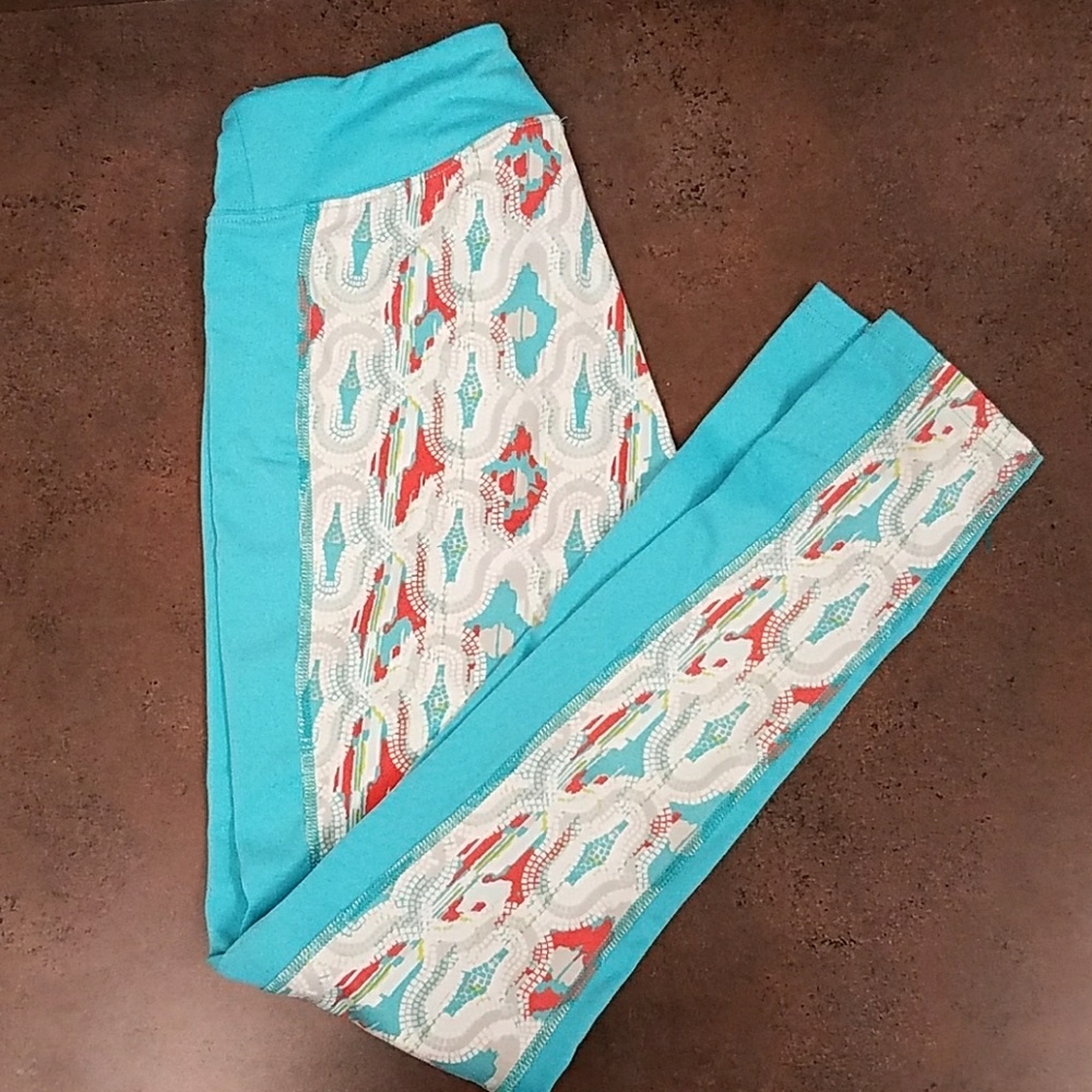 Soybu pants, blue and orange