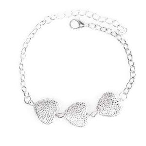 Silver Heart Bracelet by Paparazzi
