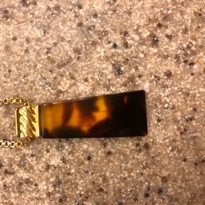 Gold necklace and earrings set