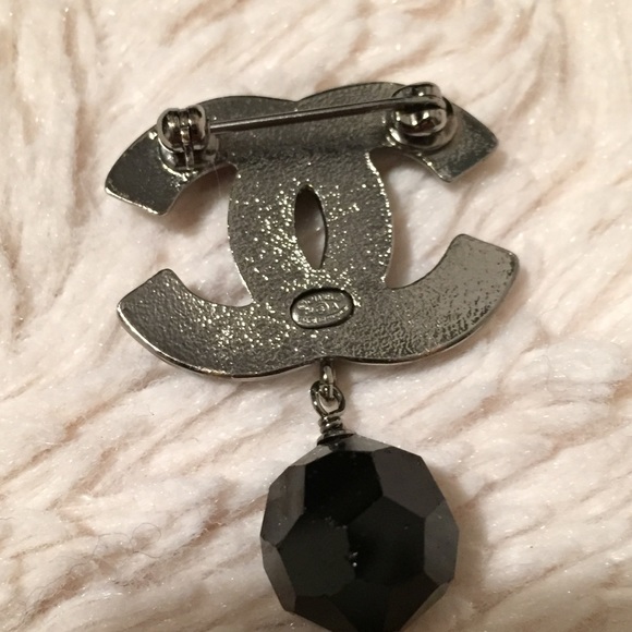 💯Authetic Rare CHANEL Brooch Pin Gunmetal w /box - Picture 3 of 3
