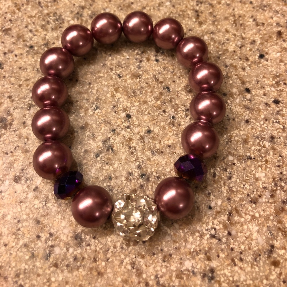 Mauve/purple jeweled bracelet